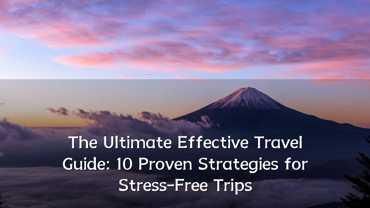 The Ultimate Effective Travel Guide: 10 Proven Strategies for Stress-Free Trips